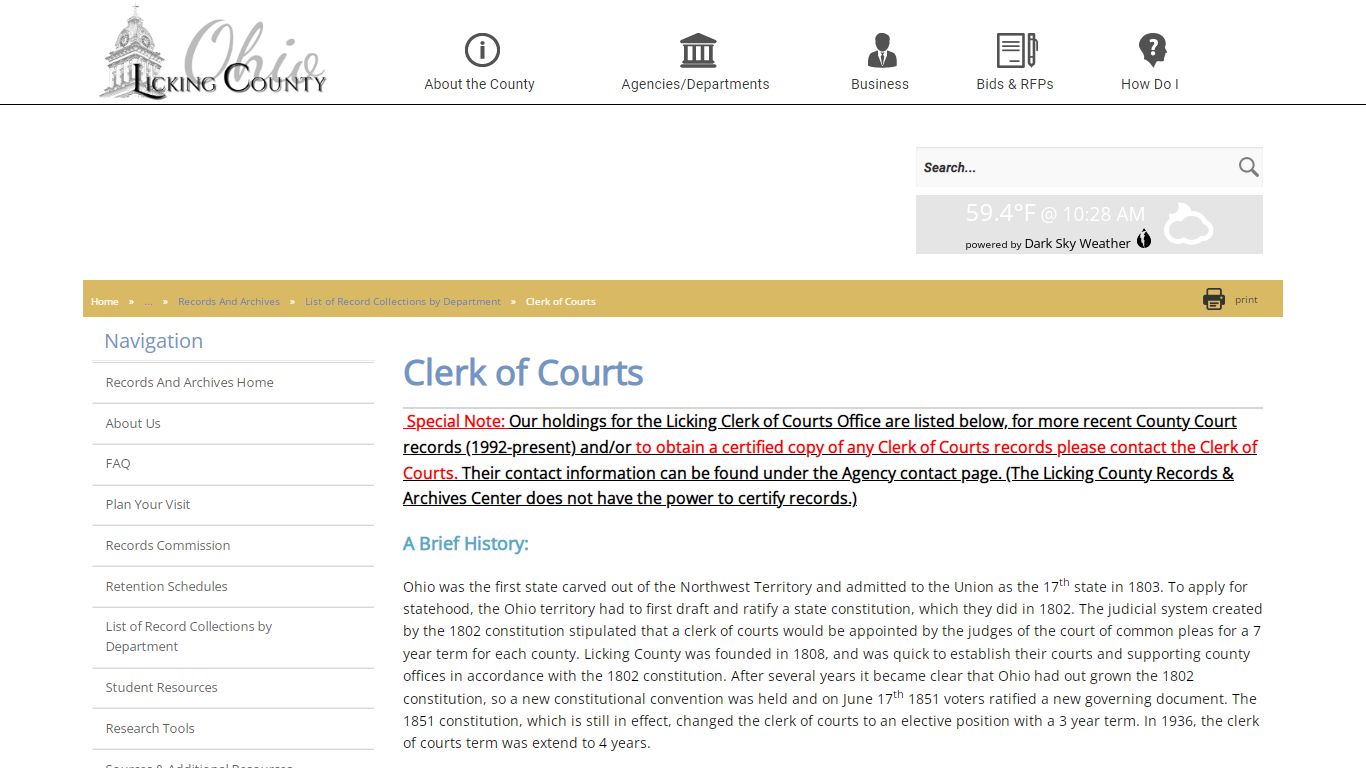 Licking County - Clerk of Courts